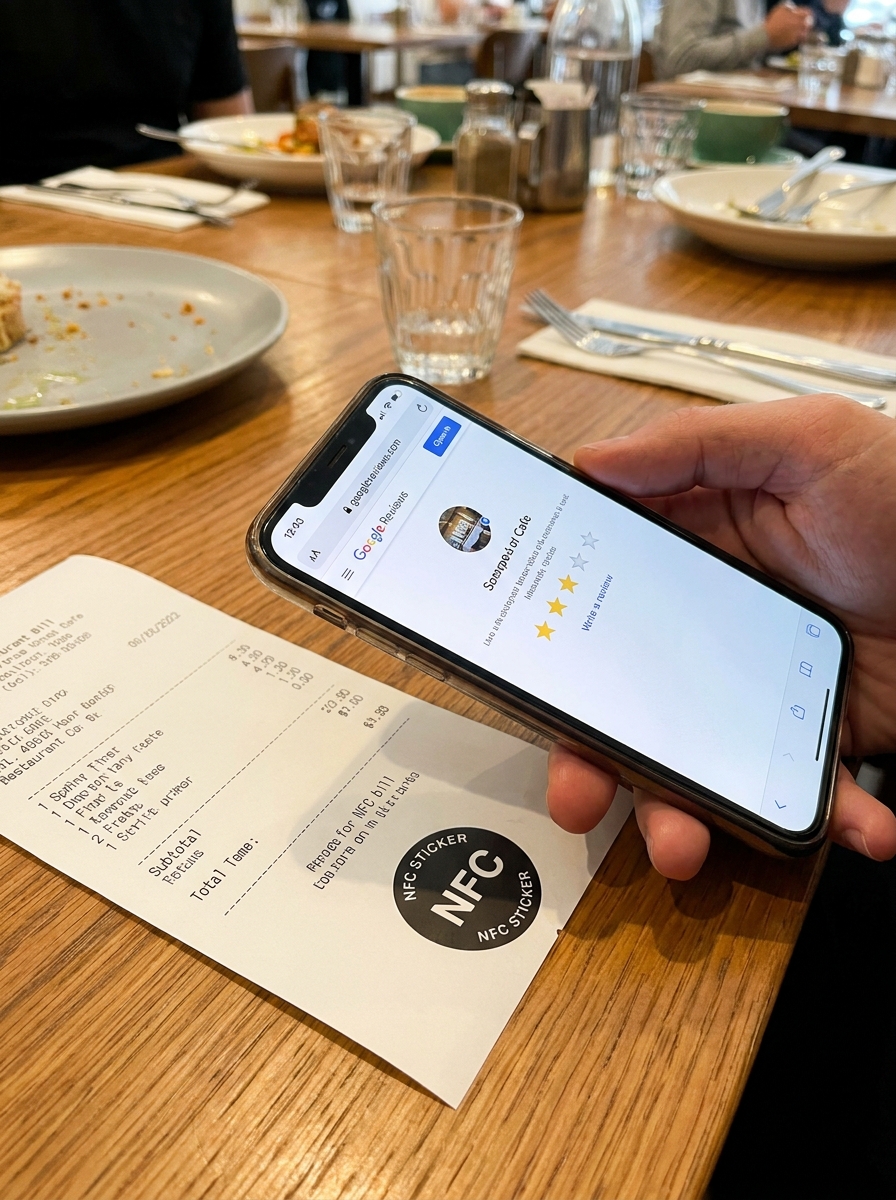 White NFC sticker